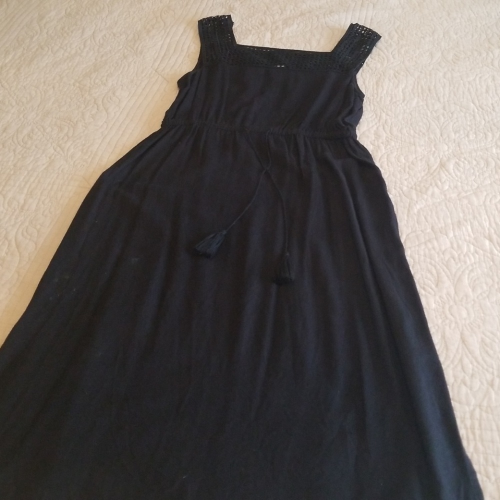 Linen black dress